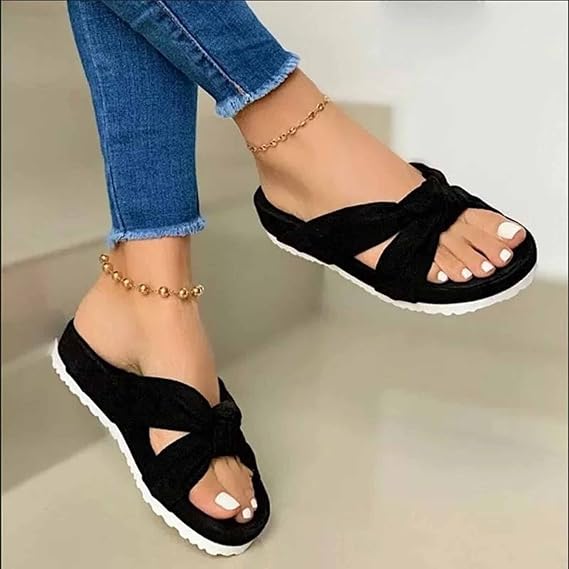 Amazon.com: Sandalias para mujer, de verano, elegantes, con nudo abierto,  sandalias de gamuza, estilo vintage, informales, para caminar : Ropa,  Zapatos y Joyería