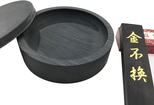 easyou piedra de tinta para caligrafía china piedra natural Wavy con tapa