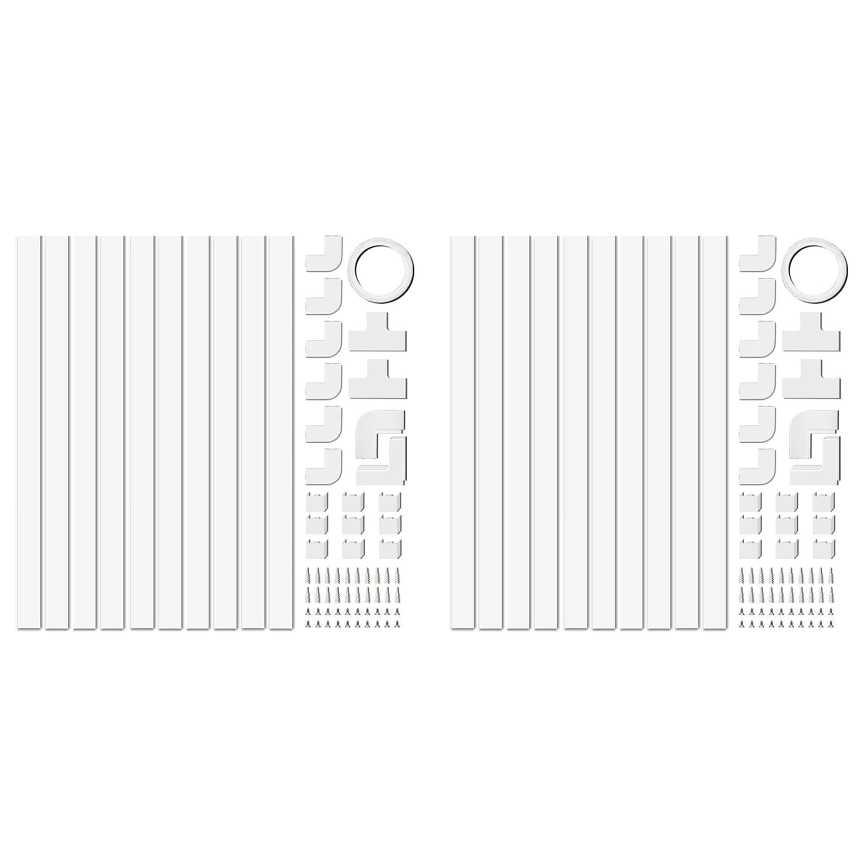 Jnchdghwa White 4M Electrical Cable Trunking,Cable Concealer On Wall For One Cord,Paintable Pvc Cable Cover,Cable Trunking 20Pcs L40cm