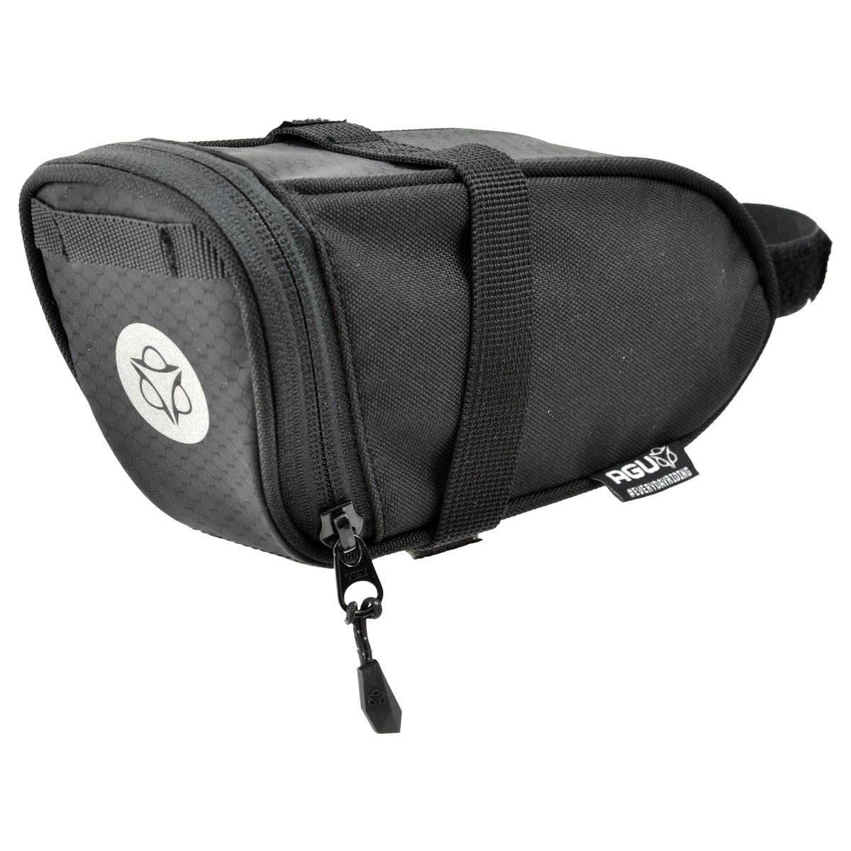 AGU Performance DWR Borsa da sella per bicicletta, 0,4 l, impermeabile, riflettente, 100% poliestere riciclato, colore nero