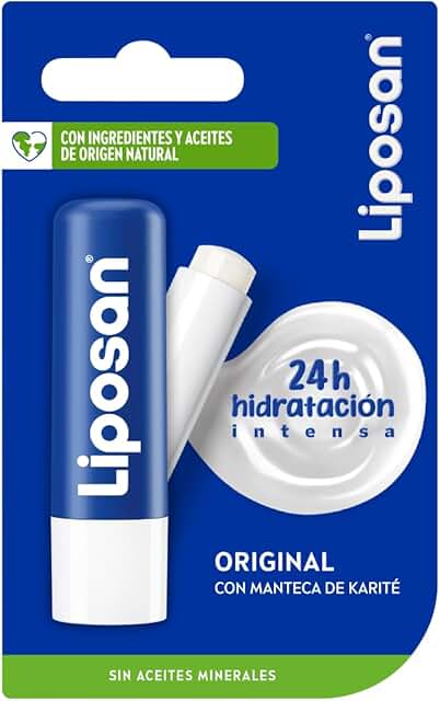 Liposan Original (1 x 4,8 g), bálsamo labial de cuidado intensivo, cacao de labios de textura ligera, bálsamo hidratante para unos labios suaves y tersos