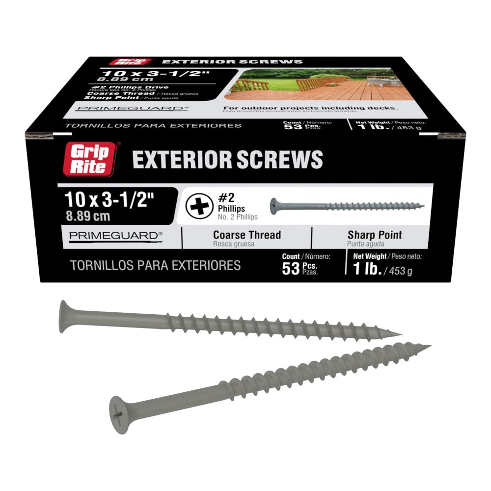 Grip-Rite Exterior Screws - Durable Deck Screws -21