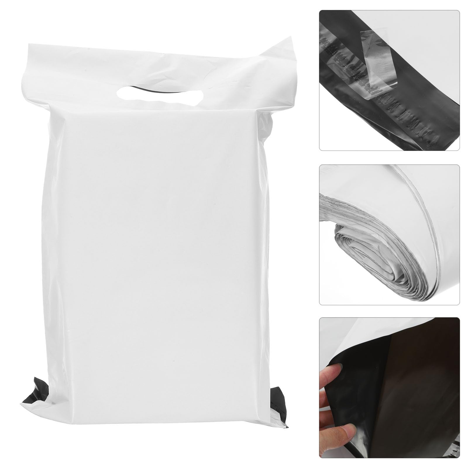 BETOOKY Buste per Spedizione Abbigliamento 100 Pezzi Buste in Polietilene Addensate 26x33 Cm Manico e Chiusura Adesiva per Imballaggio e Spedizione Abiti