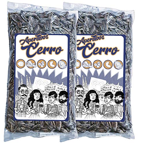 2 kg. Pipas - Graines de Tournesol Géantes Grillées et Salées, une collation très espagnole - Pipas Tostadas y Saladas (2x1 Kg.)