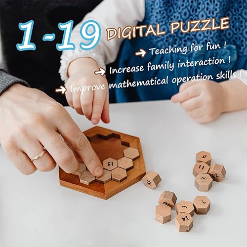 Miniatura 3 de KINGOU Rompecabezas de madera Lógica Rompecabezas de números de juguete intelectual