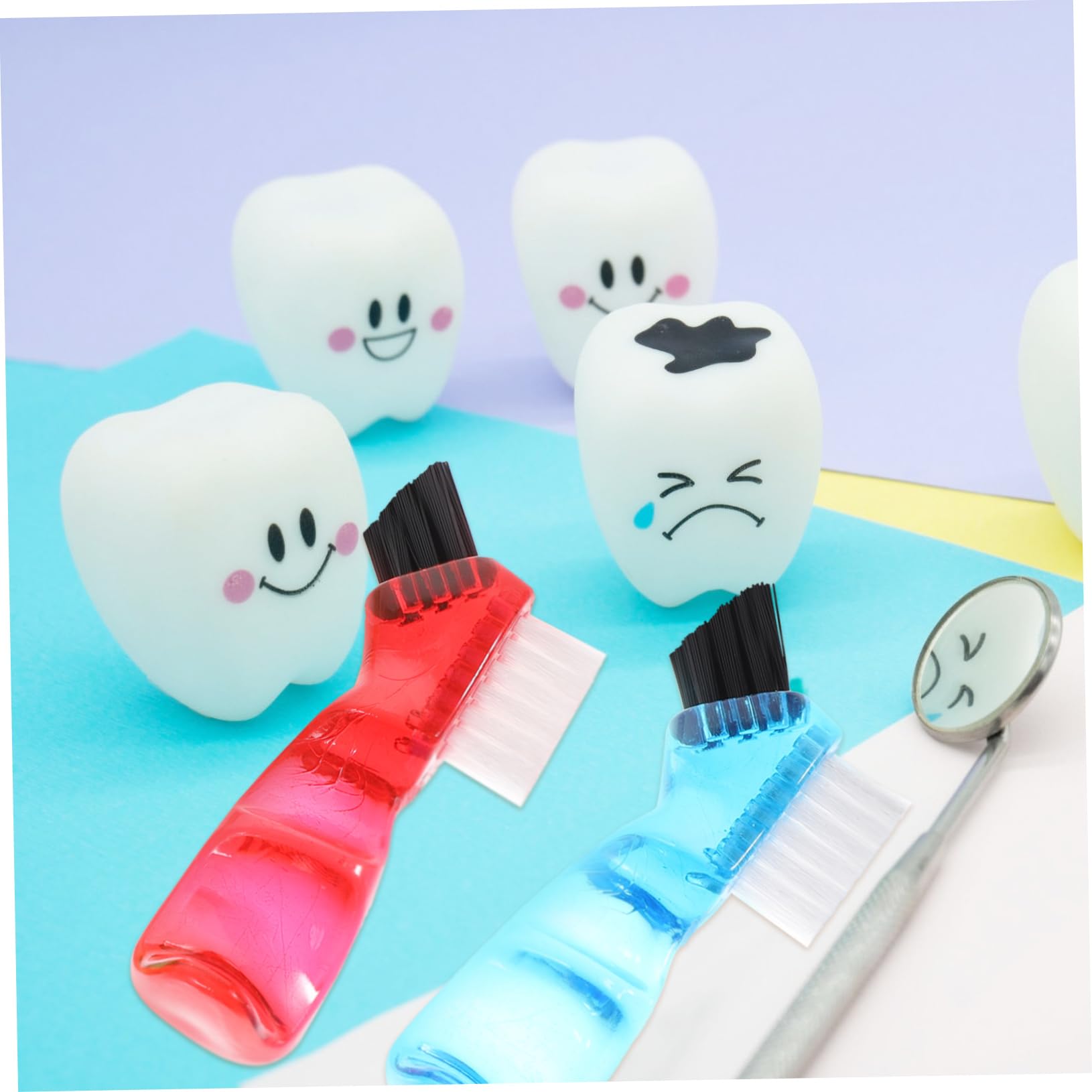16pièces Brosse Double-face Pour Nettoyage De Prothèses Dentaires De Brosses Pour Domicile Et Voyage