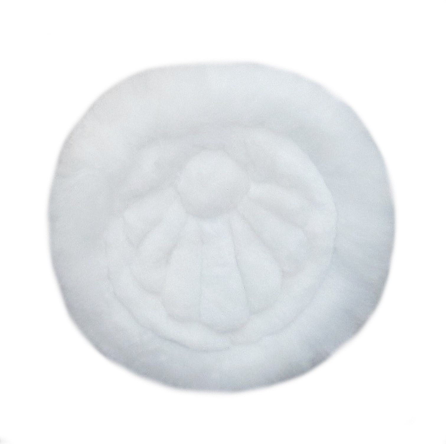 Housse de coussin ronde en laine d'alpaga pour canapé de salon moderne