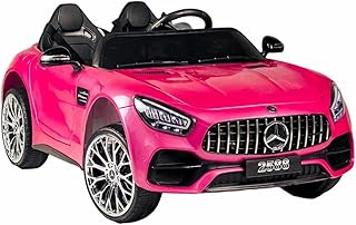 سيارة ركوب كهربائية للأطفال مع جهاز تحكم عن بعد من سموكي - لون وردي - موديل HM-2588P