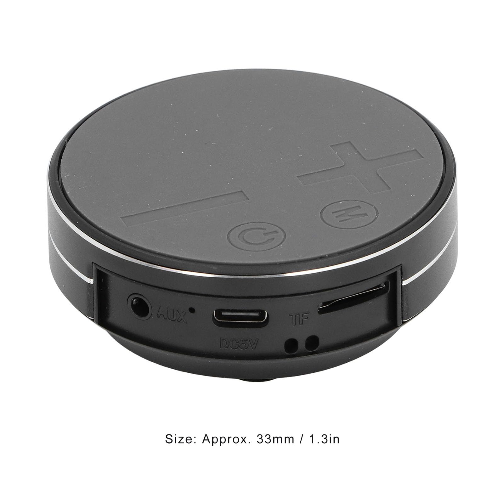Yunseity Altavoz Impermeable de la Conducción ósea, Vivienda de Aluminio del Altavoz Estéreo de la Conducción ósea para el Hogar (Black)