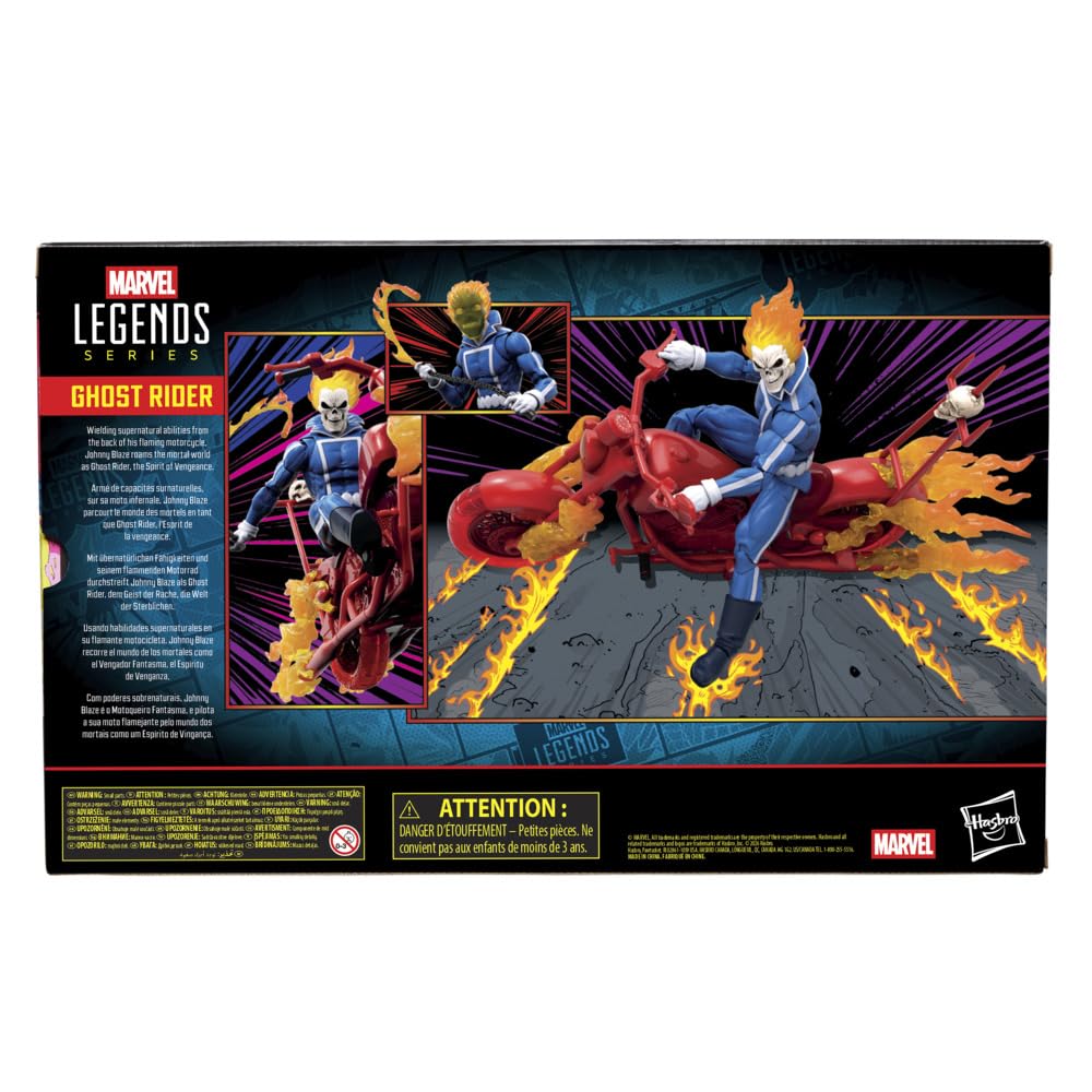Marvel Seria Legends Ghost Avenger Johnny Blaze kolekcjonerska figurka w skali 15 cm inspirowana komiksem motocyklowym
