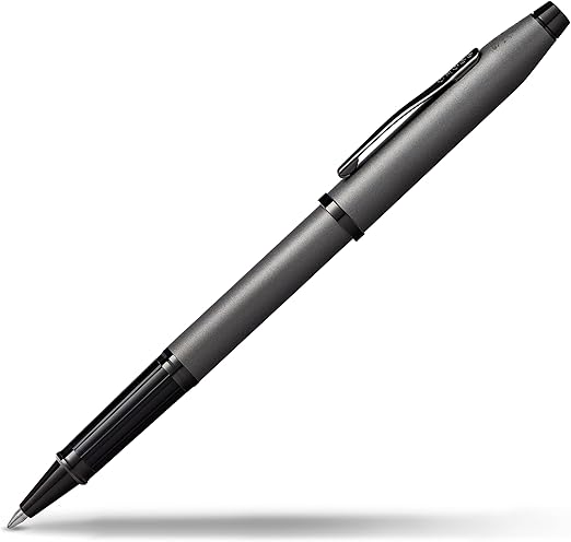 Cross Century II Refillable Rollerball Pen Presented in a Luxury Gift Box - Medium Point, Black Ink, Brushed Gunmetal Gray