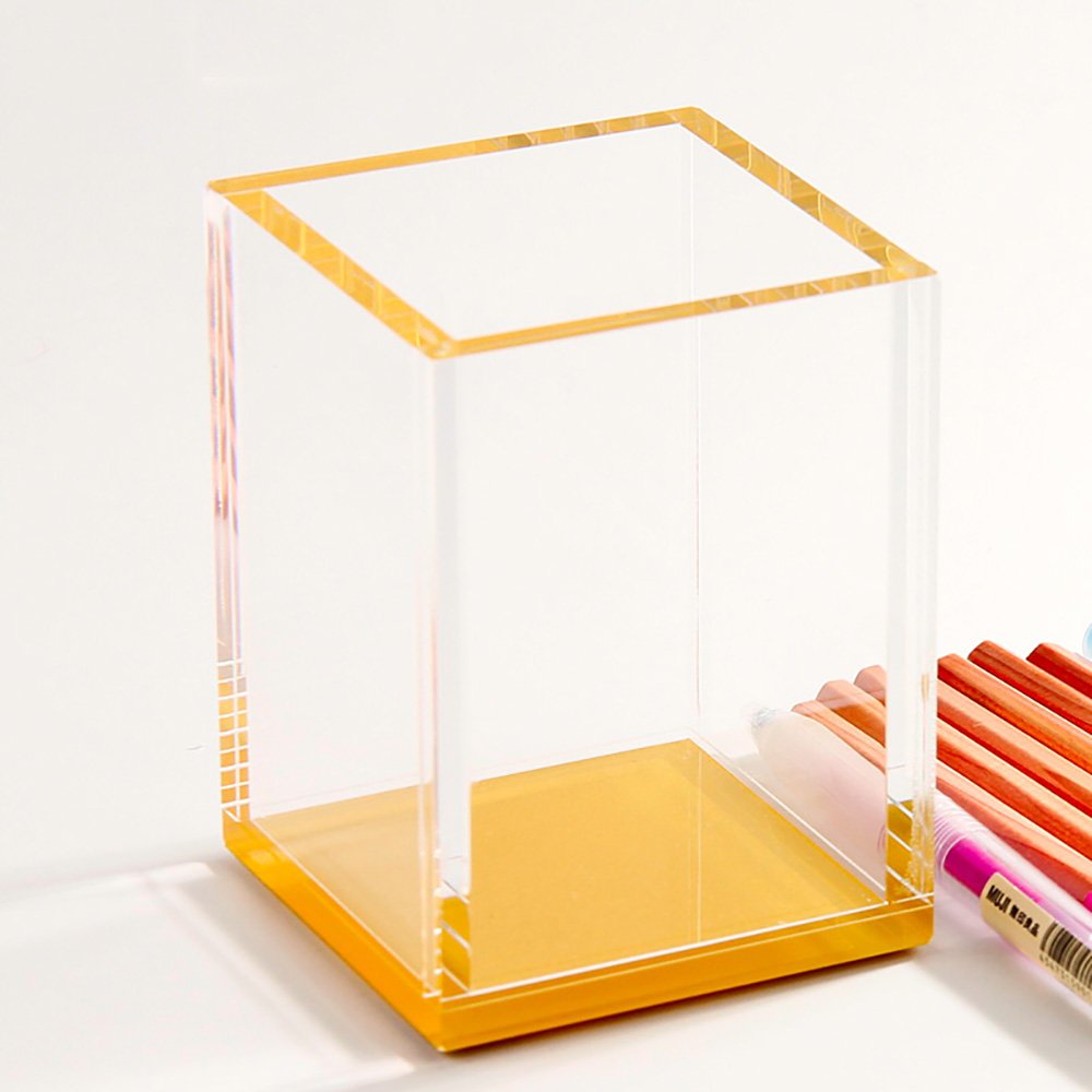 Amazon.co.jp: ペン立て アクリル水晶ペンホルダー透明かつシンプル