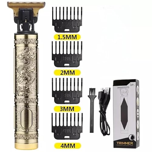 Electric Beard Trimmer for Men - Vintage T9 Cordless USB Rec