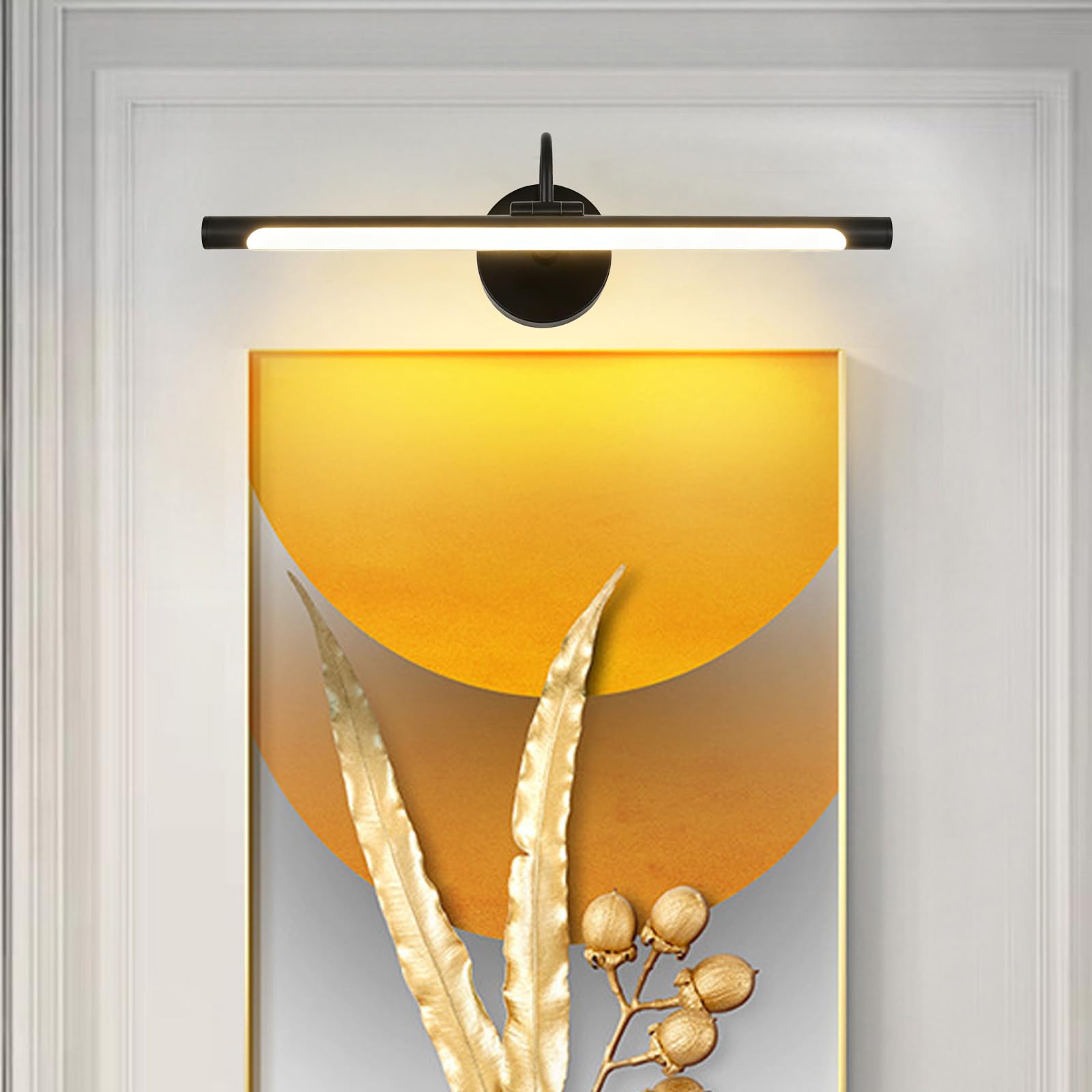 LED Spiegelleuchte Badezimmer Wandleuchten Modern Minimalistisch Wandbeleuchtung Bildbeleuchtung Metall Wandleuchte für Badschrank Schminktisch Wohnzimmer Schlafzimmer (Bronze Weißes Licht,80cm)
