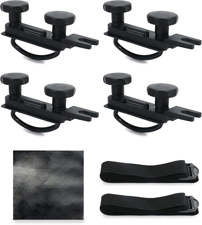 QWORK® 4Pcs Roof Box U Bolts, Roof Box Car Van Mounting Fitting Kit