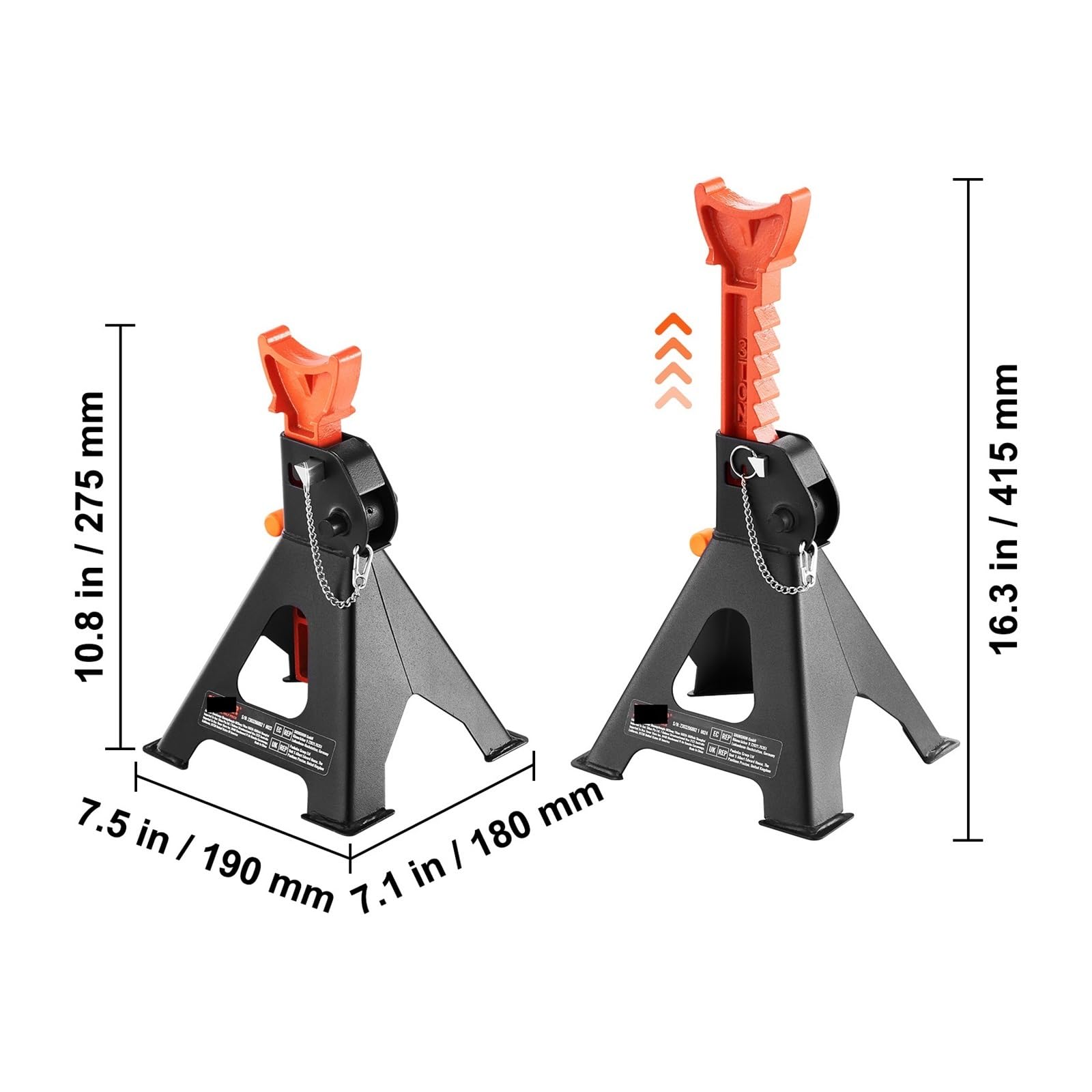 Amazon.co.jp: エアージャッキ 油圧ジャッキ ジャッキスタンド 3/6