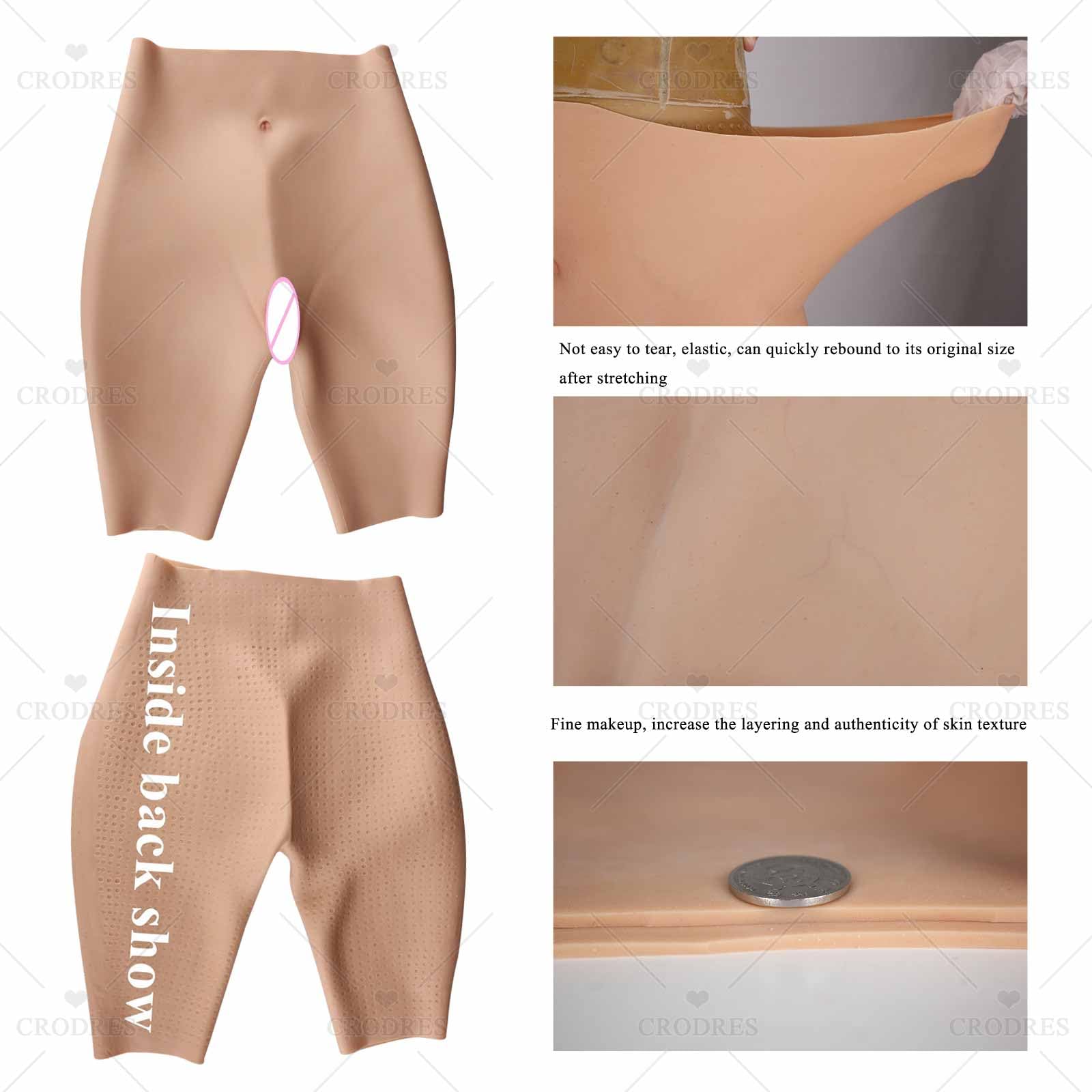 Realistisches Silikon-Vagina-Höschen, das Gaff-Boxershorts, Gesäß, Hüften, Body Shaper Enhancer für Transgender-Gay-Shemale versteckt