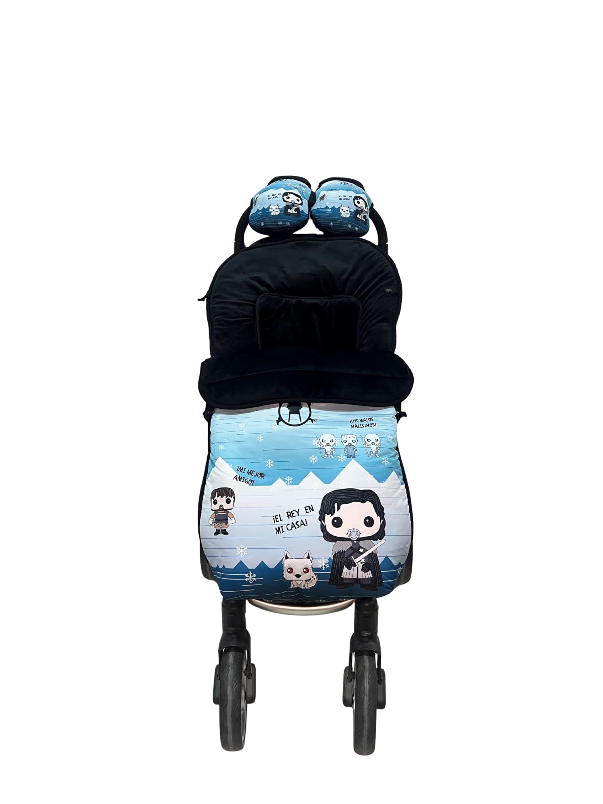 Conjunto de saco más manoplas para silla de paseo universal, saco bebe invierno más manoplas con polar extrasuave, saco carro bebé impermeable, desmontable, doble apertura, resistente hasta -15 grados