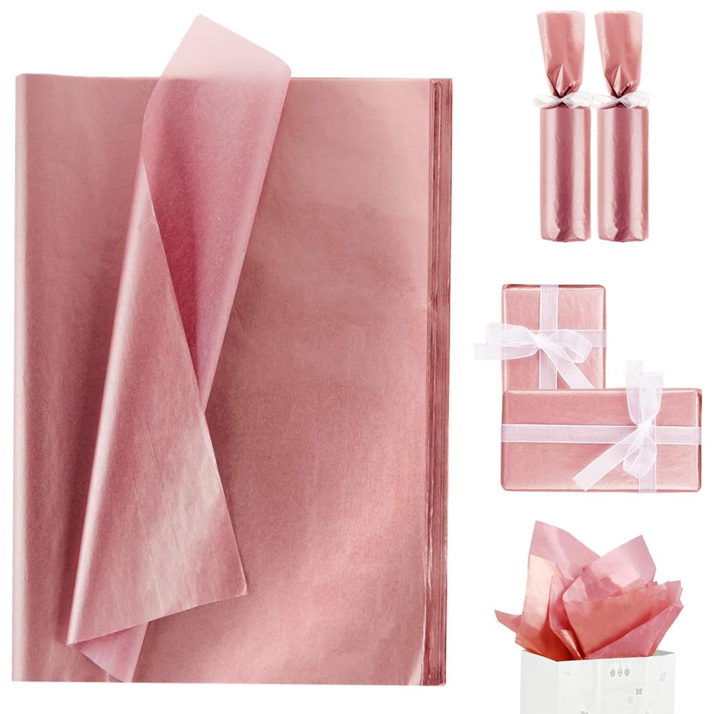 Sponsored Ad – Goodern Rose Gold Tissue Paper Bulk,100 Sheets Christmas Wrapping Paper Metallic Gift Wrapping Gold Gift Wrap Tissue Paper for DIY Crafts Christmas Weddings Birthday Showers Party Favor Decor Supplies