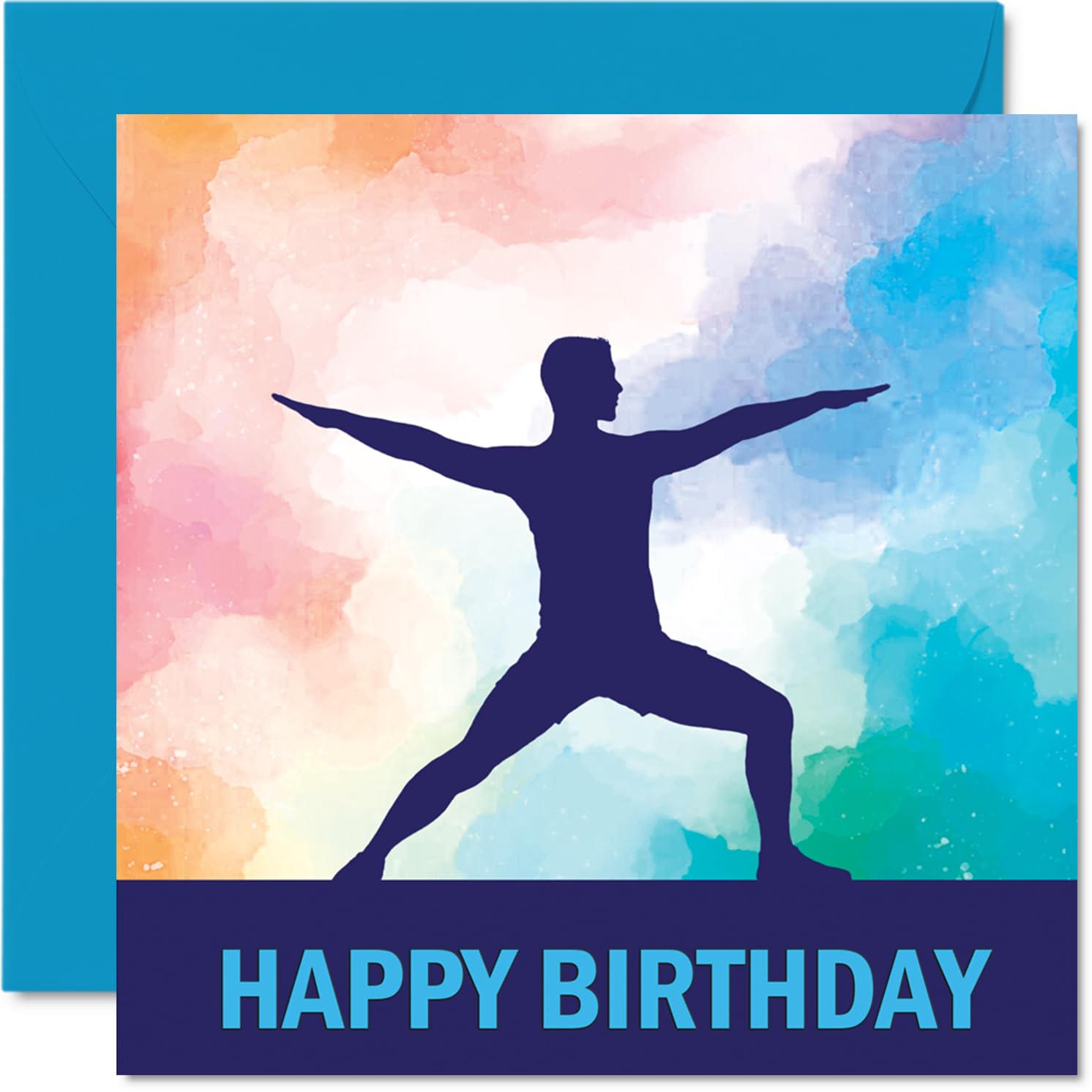 Yoga Sport Birthday Cards - Boys in Sports - Happy Birthday Card for Boy Son Brother Grandson Nephew Uncle Cousin, 145mm Bday Greeting Cards