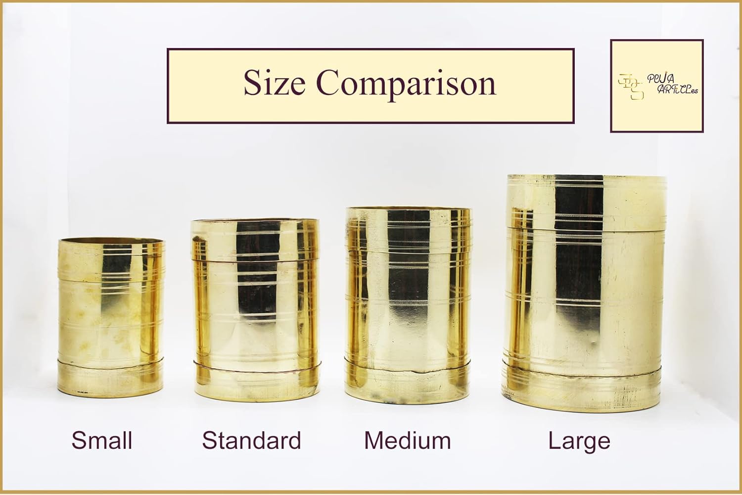 Brass Rice Grain Measuring Cup - Brass Rice Grain Measuring padi (Large)