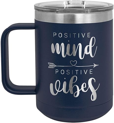 Taza de café de 15 onzas con tapa superior deslizable  Taza de café de viaje aislado  Ideas de regalo de cumpleaños o Navidad de mujeres o hombres