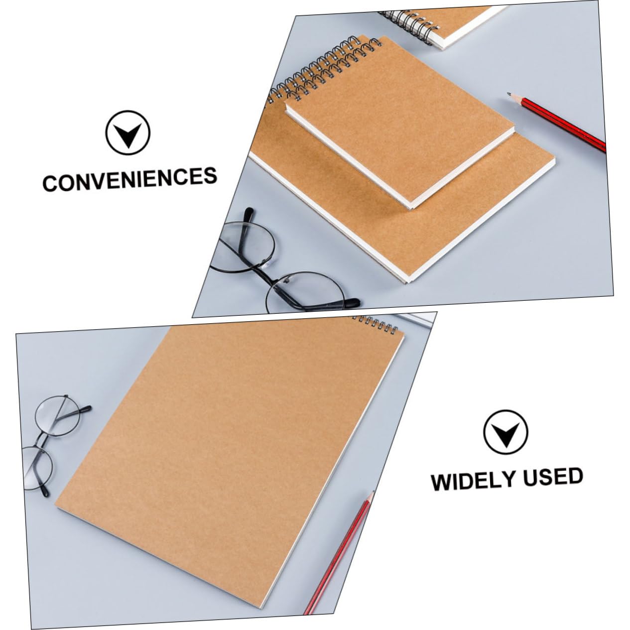 NUOBESTY Cahier De Dessin Pour Étudiant 2 Feuilles De Papier À Dessin Vierges Format A4 Pour Bureau