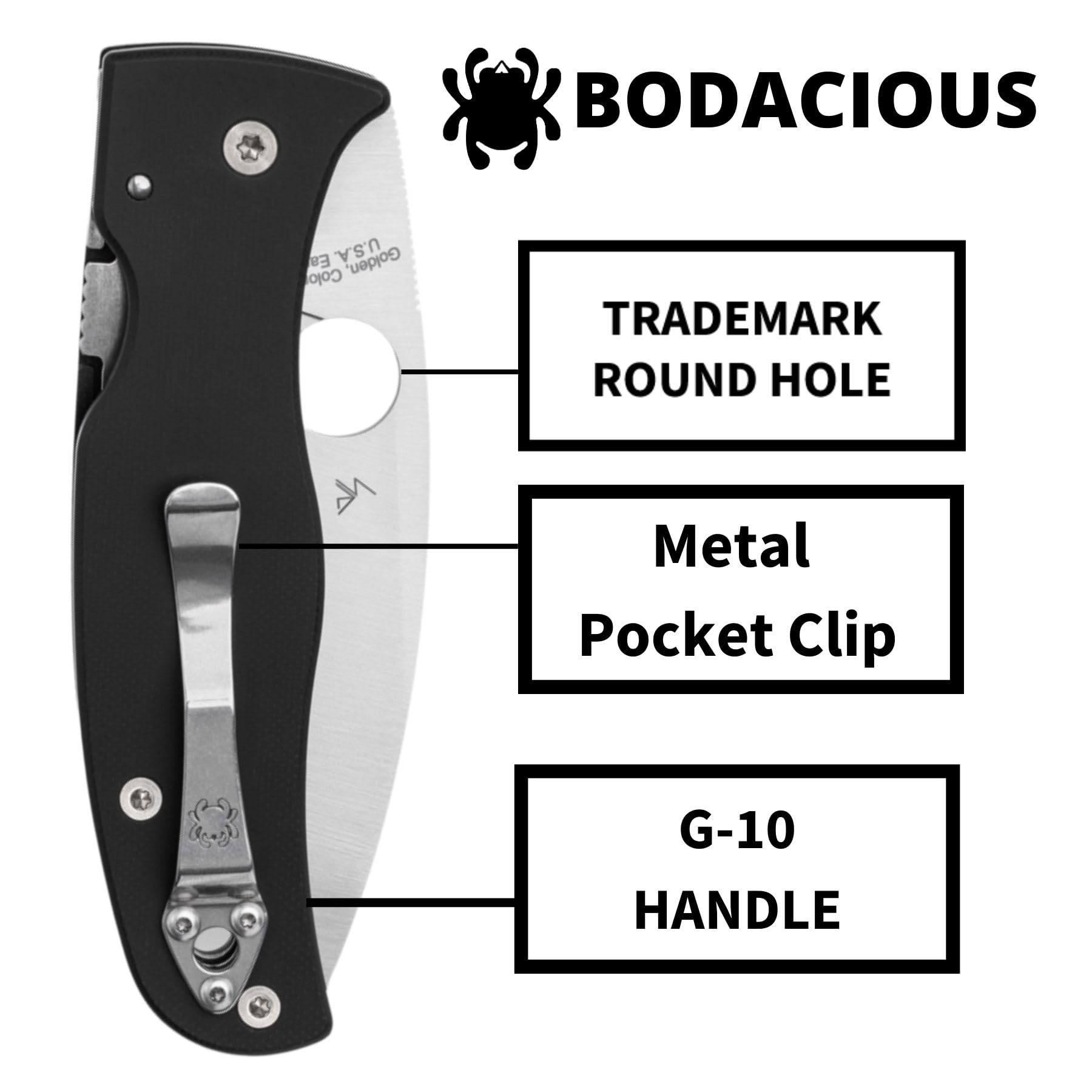 Amazon | SPYDERCO BODACIOUS BLK/SLV S30V | Spyderco スパイダルコ 