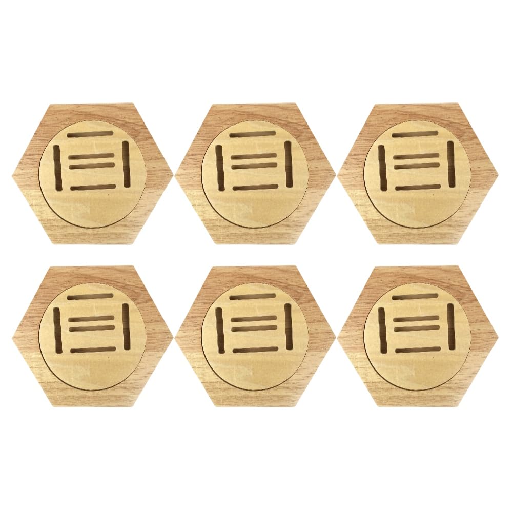 Porte-médailles en bois hexagonal mural pour la décoration et le rangement de salon