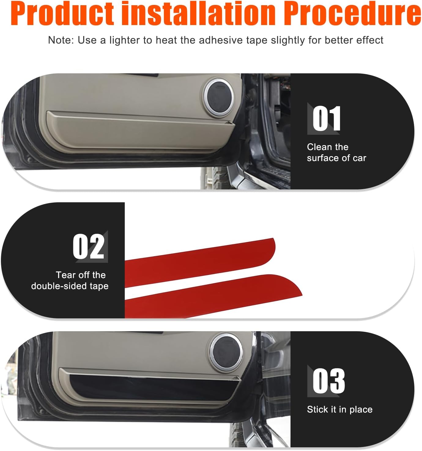 PIUGILH Car Door Anti Kick Panel Trim Compatible with Hummer H2 2003-2007 Accessories, Inner Door Anti Kick Decorative Panel, 4Pcs
