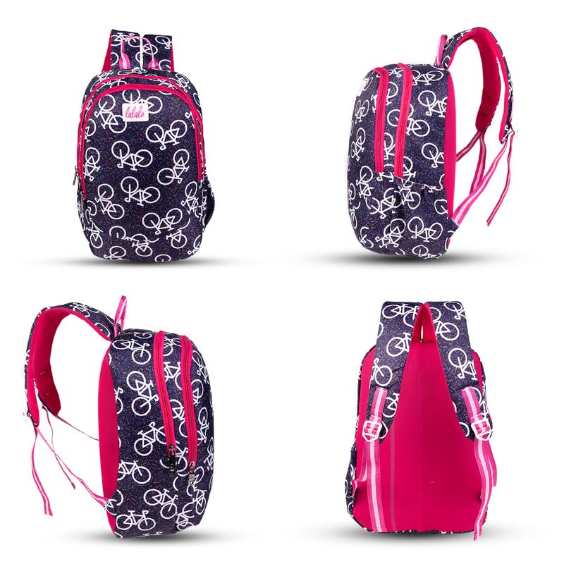 ENERGY Printed PU Backpack for Office, College & School | Lightweight Travel Backpack with Dual Compartments | Stylish Casual Bag (La-Cycle Boom) 1