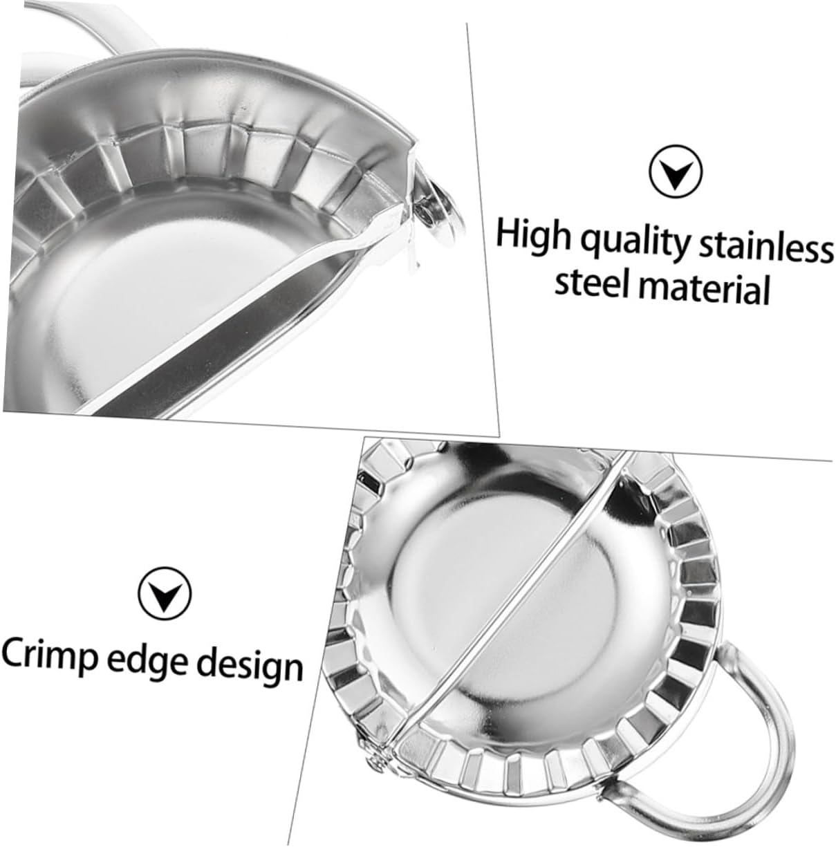 PRETYZOOM 1set Stainless Steel Dumpling Makers Versatile Dumpling Cutters for Empanadas Ravioli Pies and More Kitchen Tool for Homemade