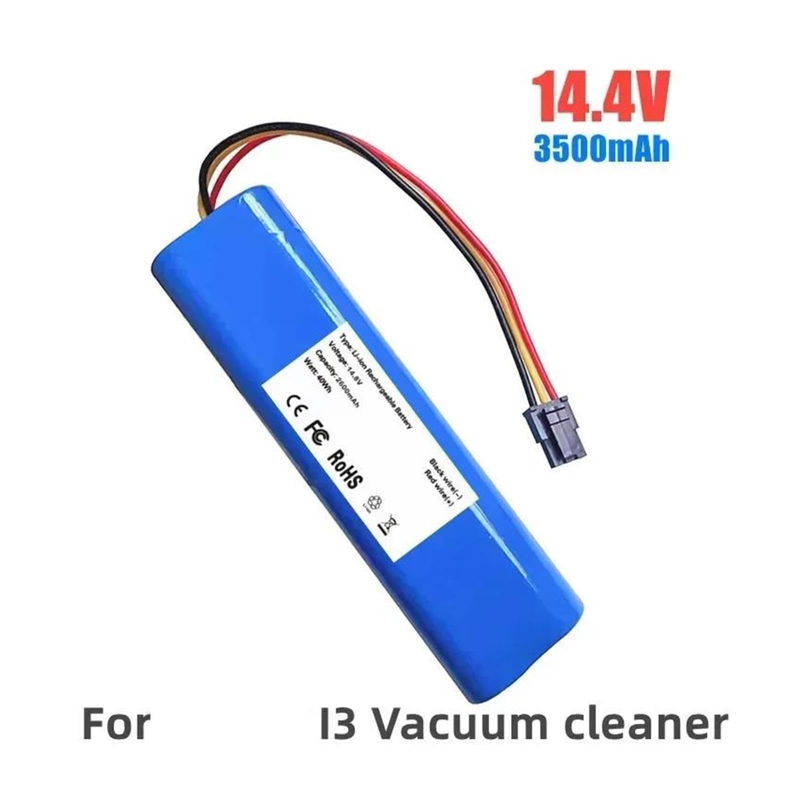 Paquete De Baterías De Iones De Litio De 14,8 V Y 3500 MAh, 4S1P, Compatible Con Vehículos De Limpieza CEN546, Jisiwei I3, Robot Aspirador Carlos Alemany(5200mah)
