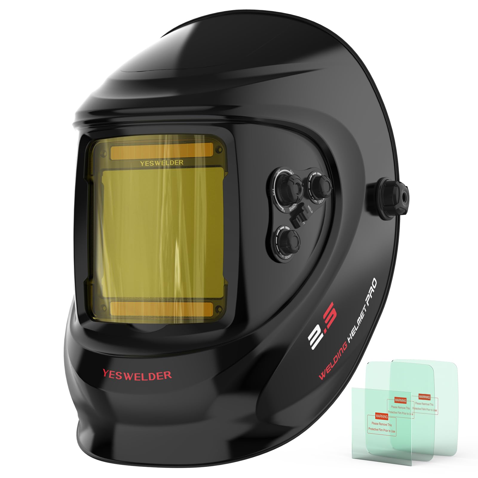 Amazon.co.jp: YESWELDER 大型ビューオートダークニング溶接ヘルメット