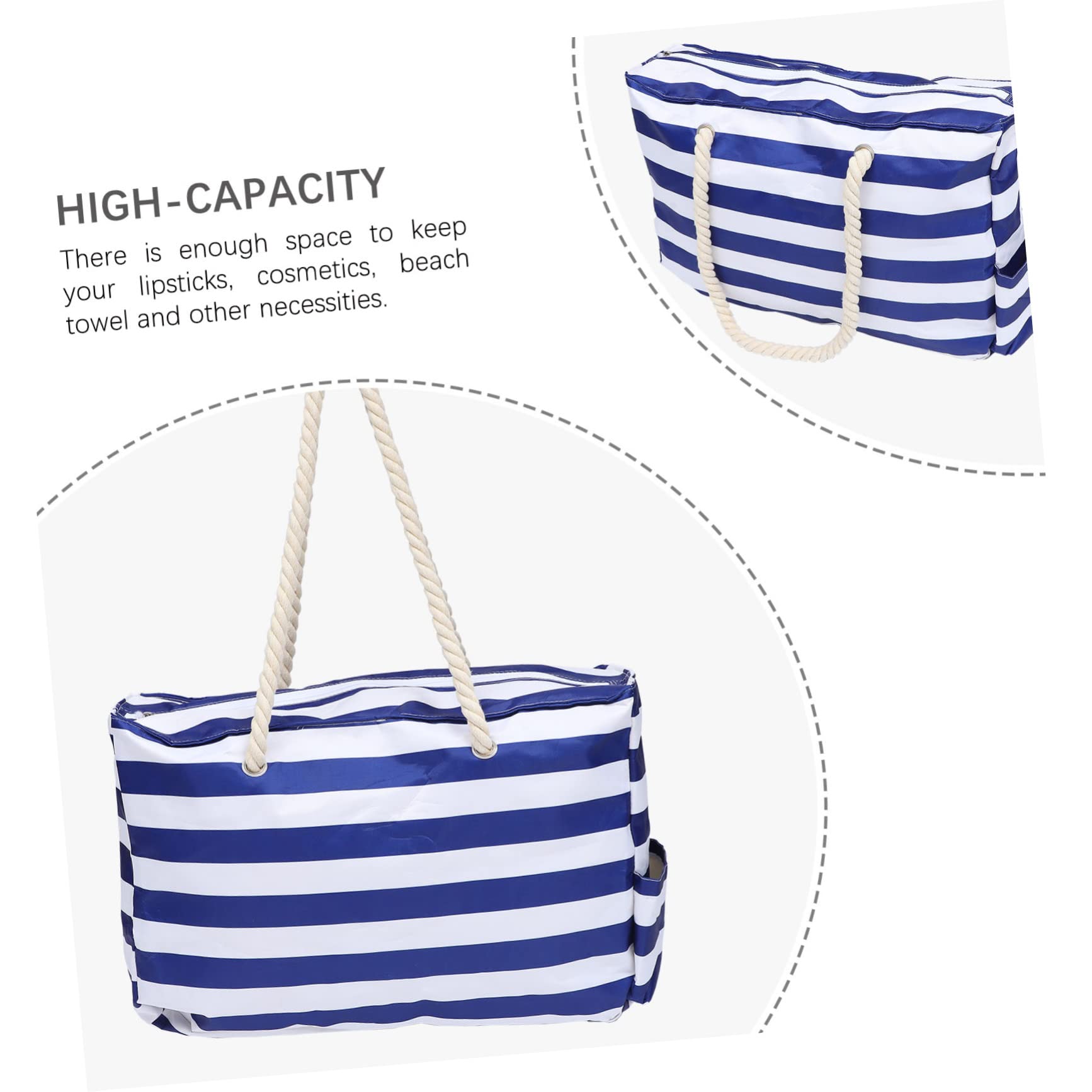 PACKOVE Bolsa de Playa Grande Bolsa de Playa para Viajes Capacidad para Toallas y Ropa Mar