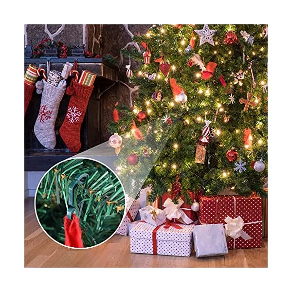 Queekay 100 pieces christmas light hooks holiday plastic siding clips mini outdoor gutter light hanging hangers for icicle rope lights christmas decoration outdoor light - image 7