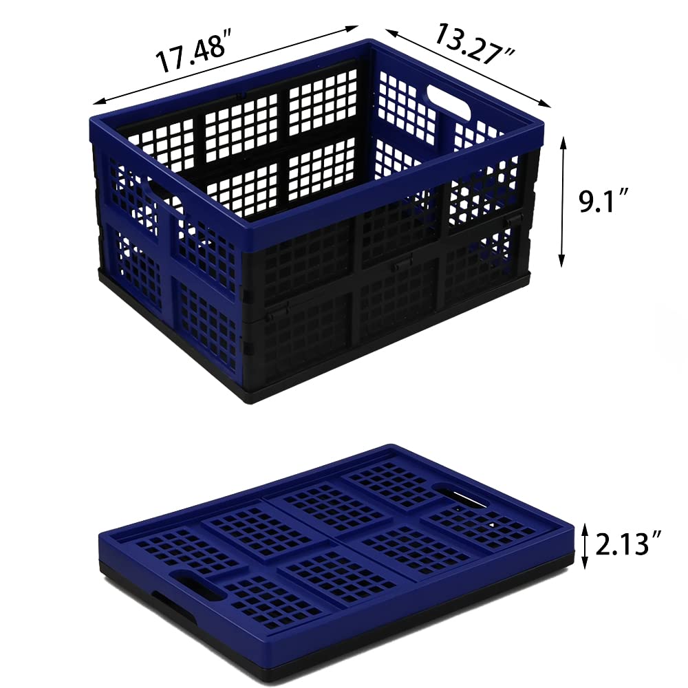 Gloreen - Cesto pieghevole da 35 litri, colore: Blu