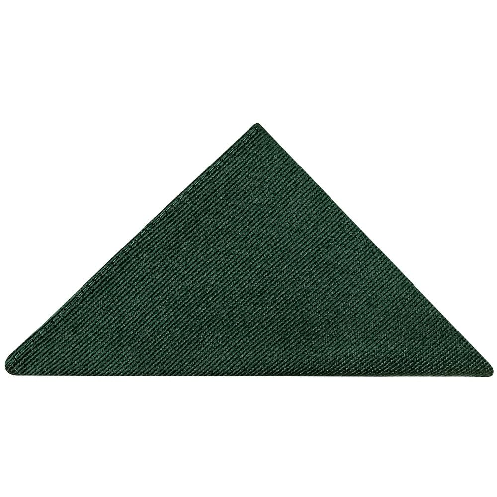 Ties R Us Men's Bottle Green Wedding 100% Silk Twill Pocket Square Handkerchief 21 Colour Options (Bottle Green)