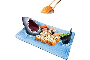 13 inch Shark Attack Sushi Plate: Fierce Kitchen Accessory