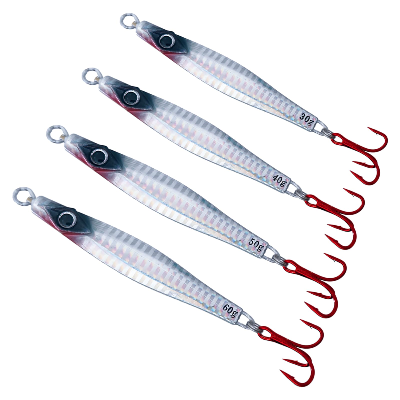 Señuelos de pesca de agua salada, cucharas de pesca para peces azules, lubina a rayas, caballa costa este