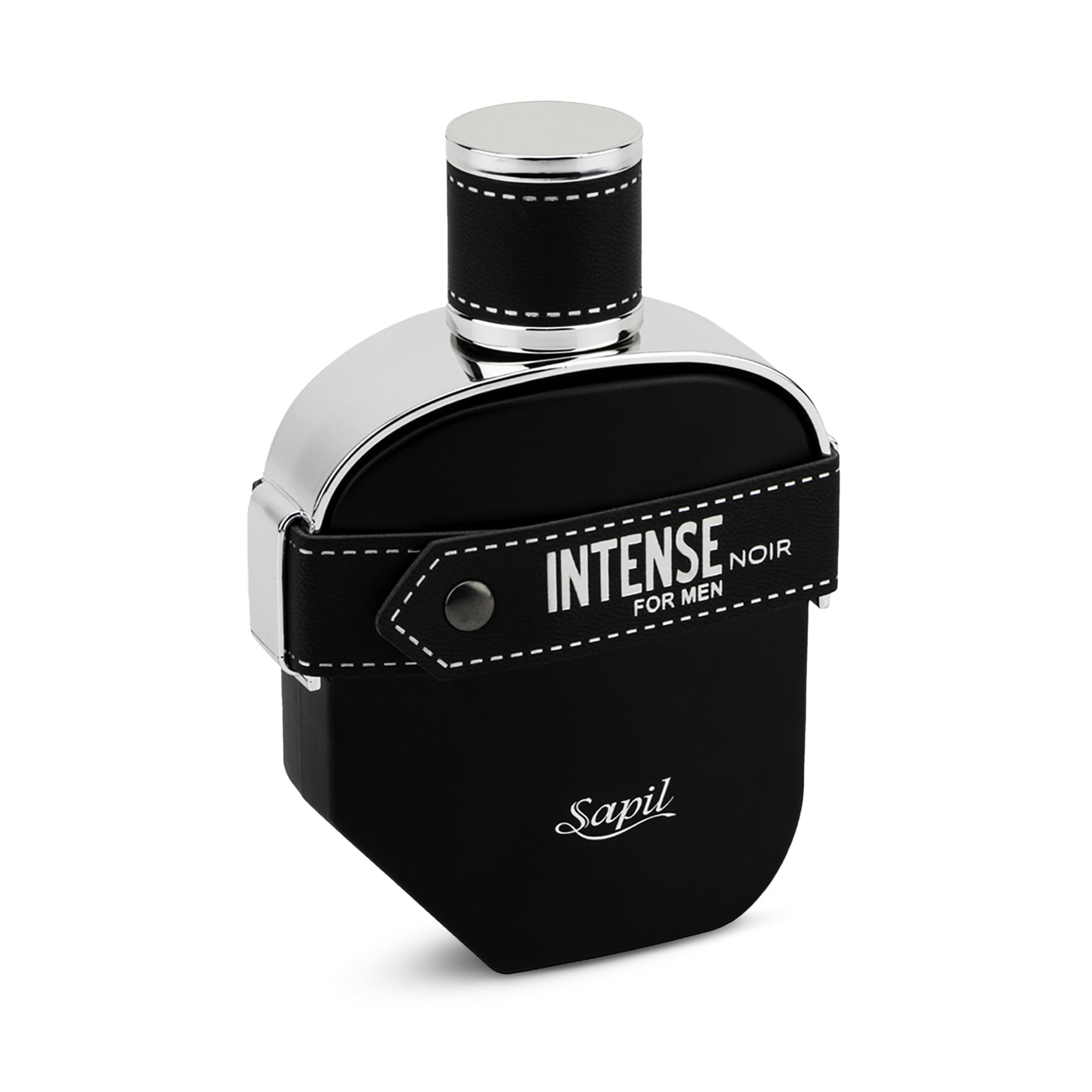 Sapil Intense Noir for men Eau De Toilette 100ml, Affordable Luxury Perfume, Aromatic Ambery Fragrance with Lemon, Birch, Bermagot Top Notes, Bold Blend Perfumes for Men