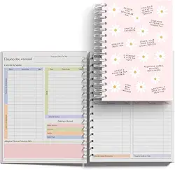 Planner Financeiro Mensal 2026, Roda Da Vida A5 -Planejamento anual, Organização pessoal Metas e objetivos, Gestão financeira Monitoramento de saúde, Planejamento semanal Cápsula do tempo - Capa dura laminada