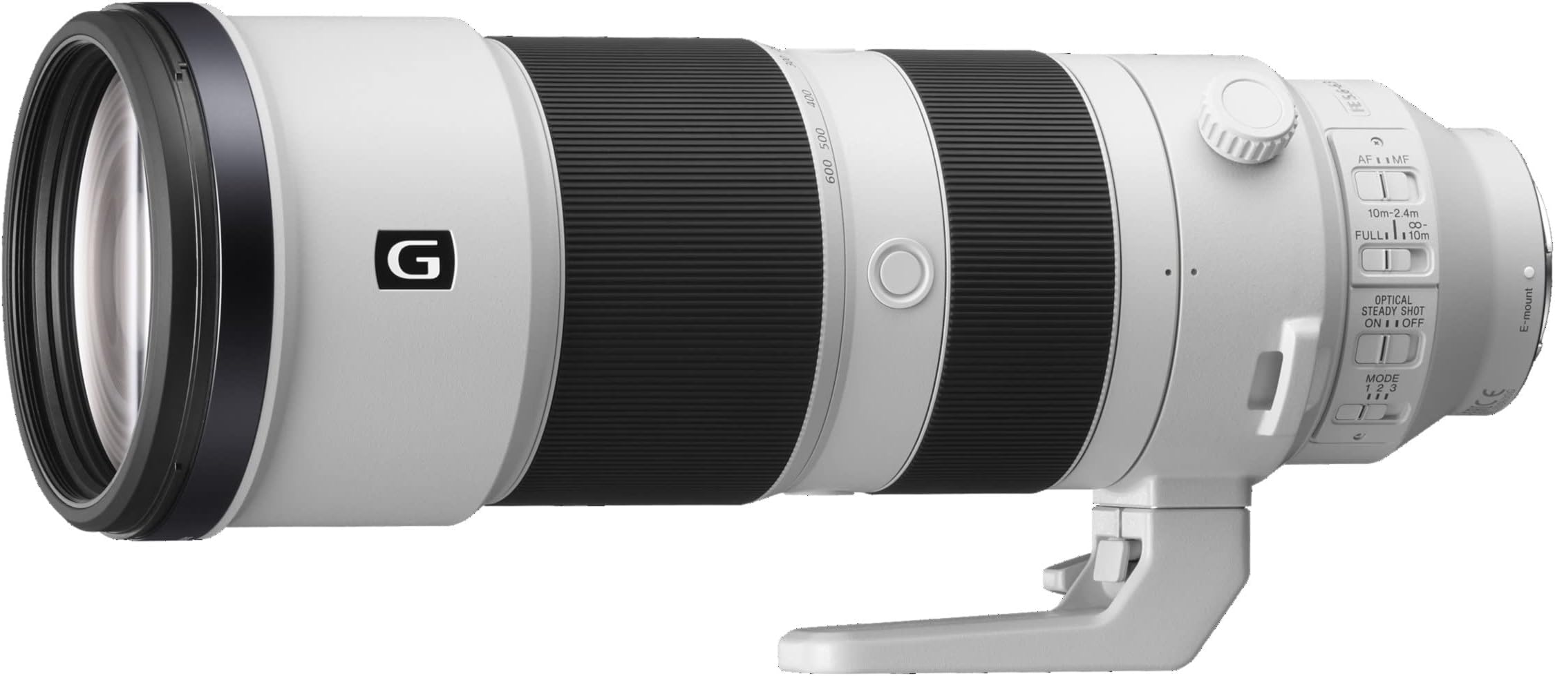 E Mount FE 200 600mm F5.6 6.3 G OSS Full-Frame Lens (SEL200600G) | Super-Telephoto Zoom | for Wildlife Photography, White