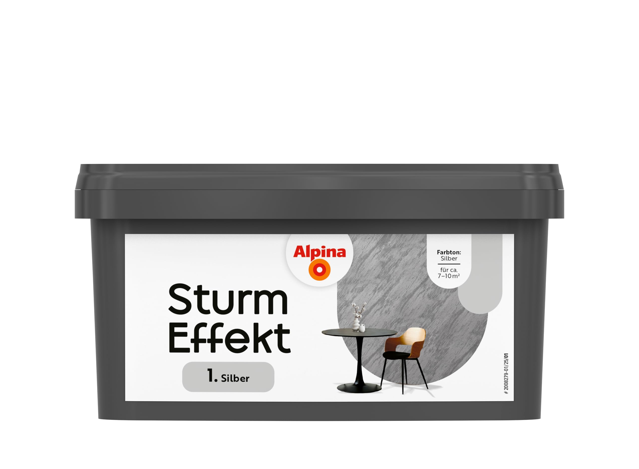 Alpina Effektfarbe Sturm Effekt Silber 1 Liter