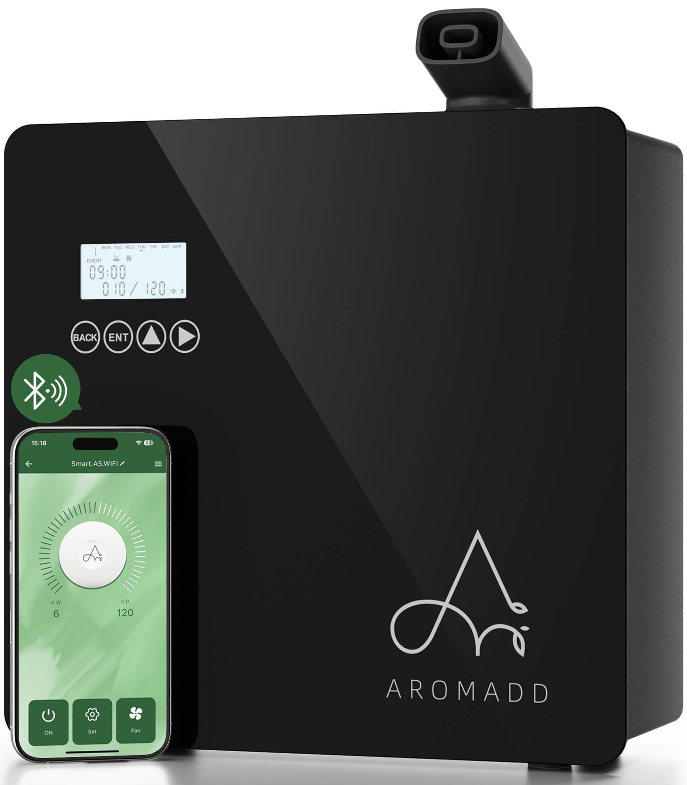 Photo 1 of 2025 Upgraded 3500 Sq.Ft Smart Scent Diffuser - HVAC System, Whole House Aroma & Hotel Collection Diffuser, Waterless Essential Oil Diffuser for Home Large Room, Cold Air Tech, 600mL (Black)