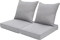 Vista 17 de QILLOWAY - Juego de cojines para silla de exterior e interior, cojín de repuesto para muebles de patio., Moderno, Café/Marrón/Chocolate