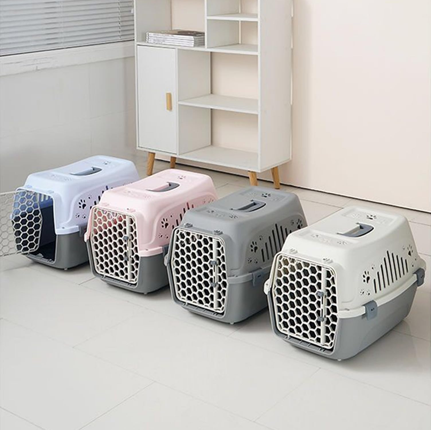 Amazon | ペット猫犬スーツケース航空輸送ボックス猫 犬用キャリー