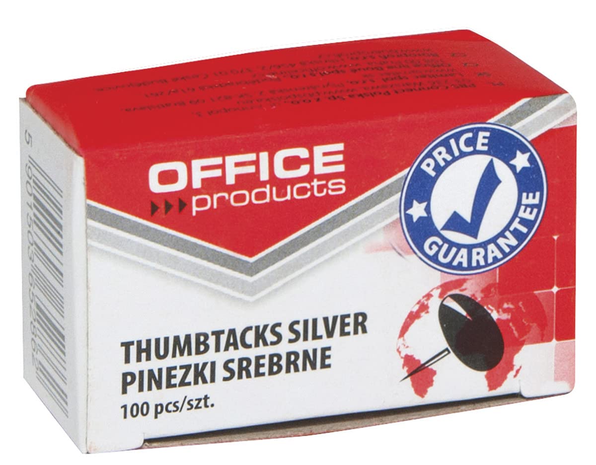 Thumbtacks (Drawing Pins) Office Products Classic 100pcs Silver/Small Office Accessories/Type-Classic/Material-Metal/Colour-Silver/Size-8mm
