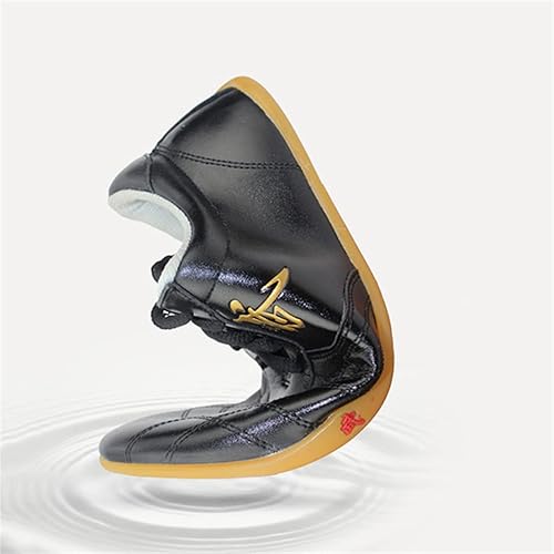 Miniatura 3 de VEACAM Zapatos de artes marciales de cuero Karate Kung Fu Taichi Trainer para niños y adultos, ligeros Wing Chun Gym Slipper