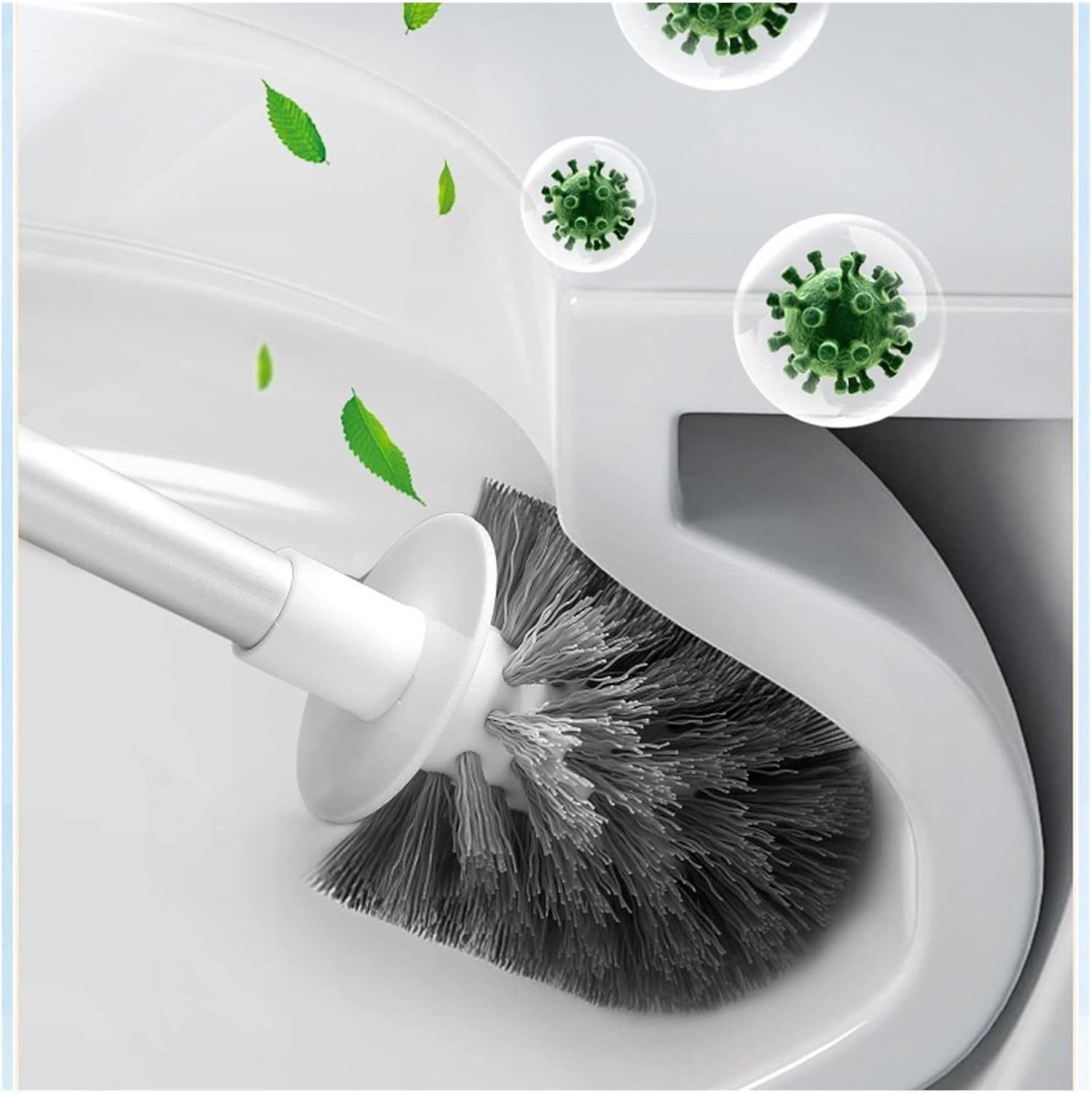 Toilet Brush Holder Toilet Brush Household Non-Dead Long Handle Toilet Brush Set Toilet Cleaning Brush Soft Hair Wash Toilet Brush Toilet Brush Holders(1pc)